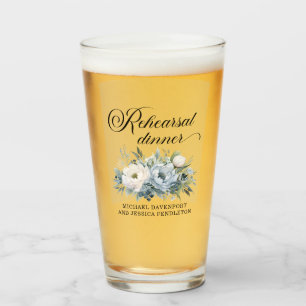 Stofbloem Wit Bloemstuk Oefendiner Glas