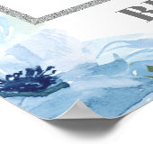 Stofbloem zilveren bruids-shower foto prop poster (Hoek)