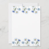 Stofbloemige Wilde Bloemen Boho Baby Shower Kaart (Achterkant)