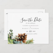 Stofbruiloft Eucalyptus Groen Budget Briefkaart (Voorkant / Achterkant)