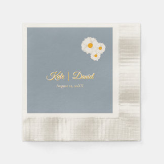Stofbruiloft met bloemen servet