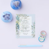 Stofbruiloftceremonie en -ontvangst uitnodiging Ro Flyer (Enkel)