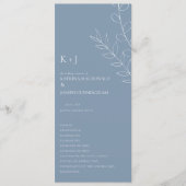 Stofbruiloftceremonie Minimalistisch Elegant Programma (Voorkant)