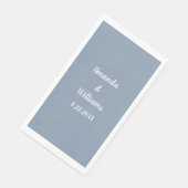 Stofbruiloften Wit Script Aangepaste Namen Servet (Hoek)