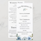 Stofbruin Bloemstuk Bruiloftsprogramma Programma (Voorkant / Achterkant)