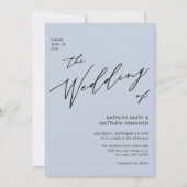 Stofbruin Modern Script All In One Eenvoudige Trou Kaart (Voorkant)