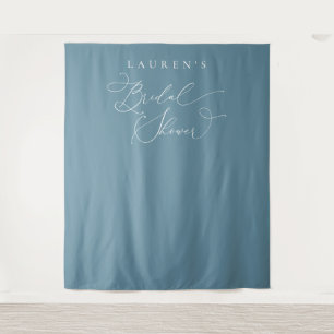 Stofbruine Blauwe Bruiloftsfotobehang Wandkleed