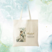 Stofbruine Blauwe Eucalyptus Groene Bruiloft Feest Tote Bag