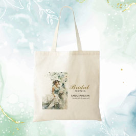 Stofbruine Blauwe Eucalyptus Groene Bruiloft Feest Tote Bag