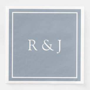 Stofbruine Blauwe Monogram Eerste Ampersand 2026 T Servet