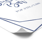 Stofbruine Bloemige Waterverf Borrelbar Naambord Poster (Hoek)