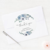 Stofbruine bruiloft feest favor ronde sticker (Envelop)