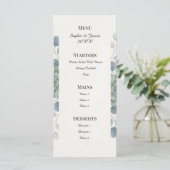 Stofbruine Eucalyptus Bruiloftsmenu Menu (Staand voorkant)