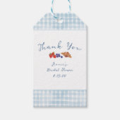 Stofbruine Gingham Bruidsuitnodiging Brunch Bedank Cadeaulabel (Voorkant)