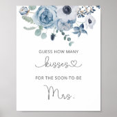 Stofbruine hoeveel kussen bruidsfeest poster (Voorkant)