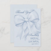 Stofbruine Minimale Bruidsdouche  Bedankkaart (Voorkant / Achterkant)