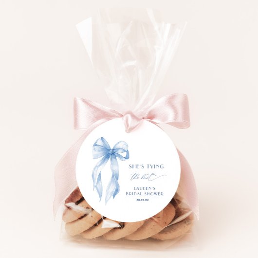 Stofbruine strik zij is aan het trouwen bruids dou bedankjes labels