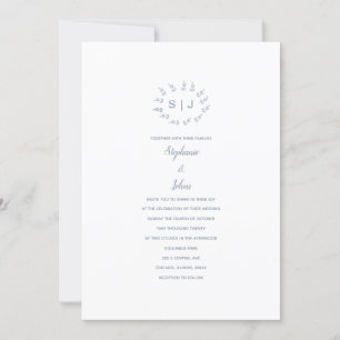 Stoffelijk Blauw Blad Crest Custom Eenvoudige Brui Kaart