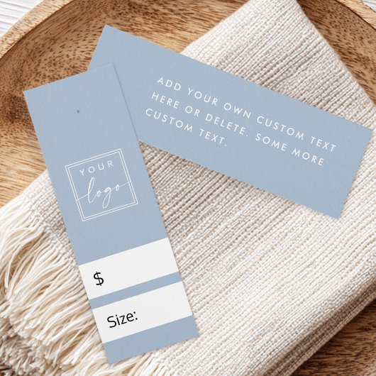Stoffelijk blauw DIY prijs hang label met aangepas Mini Visitekaartjes