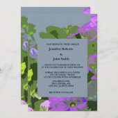 Stoffelijk Blauw Violet Bloemen Abstract Elegant B Kaart (Voorkant / Achterkant)