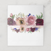 Stoffelijk Roos Blauw en Bourgondisch Rood Bloemen (Buitenkant ongevouwen)