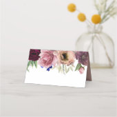 Stoffelijk Roos Blauw en Bourgondisch Rood Bloemen (Achterkant)