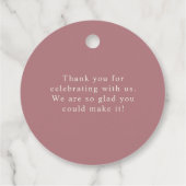 Stoffelijk Roos en witte bruiloft Bedankjes Labels (Achterkant)