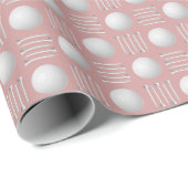 Stoffelijk Roos Golfbal en T-shirt Gift Cadeaupapier (Rol Hoek)