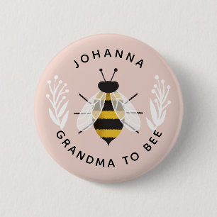 Stoffelijk Roos Oma naar bijendouchenaam Ronde Button 5,7 Cm