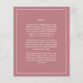 Stoffelijk Roos Roze all-in-1 Bruiloft met RSVP (Achterkant)