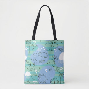 Stoffen die met water spelen 3 tote bag