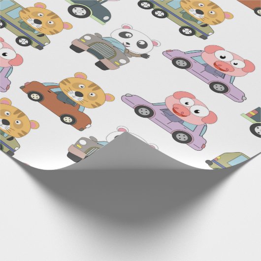 Stoffen in auto's cadeaupapier (Hoek)