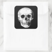 Stoffen voor de schedel vierkante sticker (Tas)