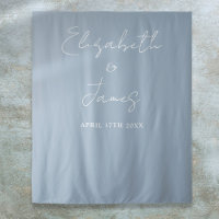 Stoffene blauwe minimalistische trouwfotobackdrop