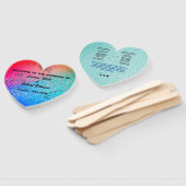 Stoffig Abstract Zwart Script Trouwfeest Handwaaier (Niet-gemonteerd)