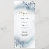 stoffig blau aquarel Menu (Voorkant)