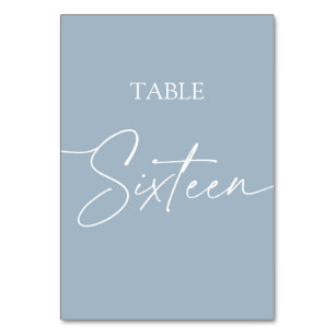 Stoffig blau minimalistisch elegant Zestien Kaart