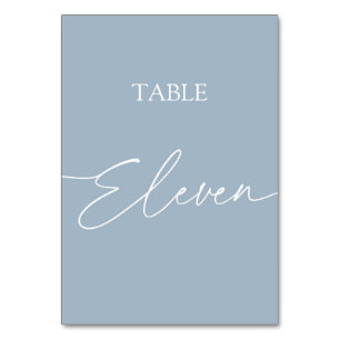 Stoffig blau minimalistisch elegante tafel elf kaart