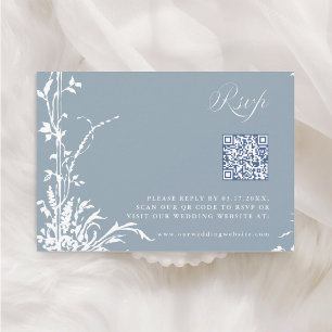 Stoffig Blau Romantische Botanische Boog Tuin Brui RSVP Kaartje