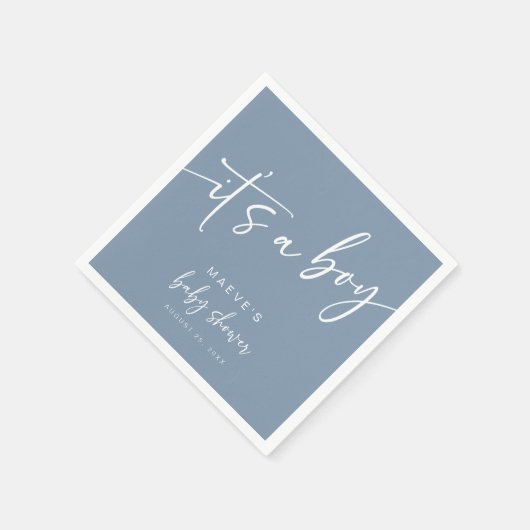 Stoffig Blauw Baby shower Papieren servetten Moder (Hoek)