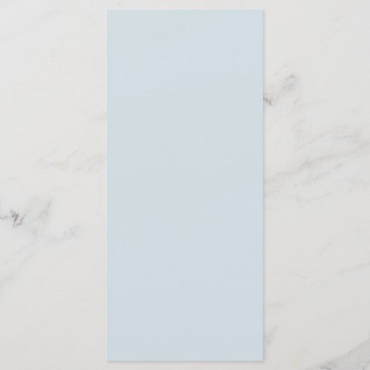 Stoffig blauw bloemenbruiloft menu (Achterkant)