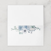 Stoffig blauw bloemig elegant anemoon bruiloft (Buitenkant ongevouwen)