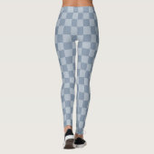 Stoffig blauw dambord leggings (Achterkant)