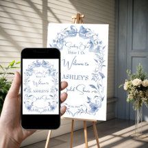 Stoffig blauw elegant vrijgezellenfeest welkomstbo