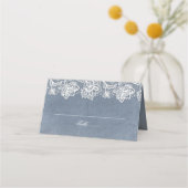 Stoffig Blauw en Kant Bruiloft (Voorkant)