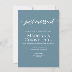 Stoffig blauw feest Alleen bruiloft Foto Net getro Kaart