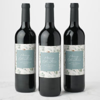 Stoffig blauw Kerstmis minimale elegante botanisch
