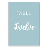 Stoffig blauw klassiek script trouwkaart kaart (Voorkant)