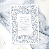 Stoffig blauw Lijst Koppels Douche Kaart