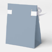 Stoffig Blauw Minimalistisch Modern Elegant Monogr Bedankdoosjes (Achterkant)